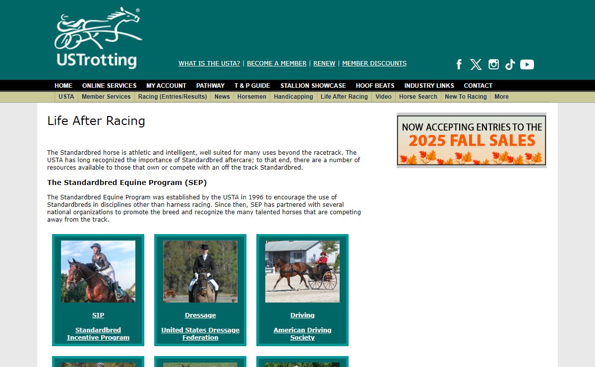 Life After Racing - U.S. Trotting