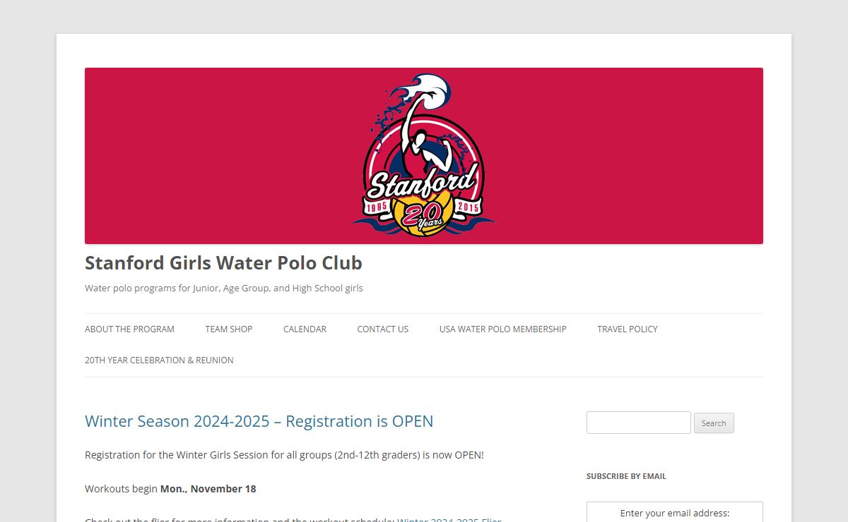 Stanford Girls Water Polo Club | Water polo programs for Junior, Age Group, and High School girls