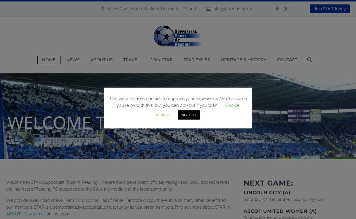 STAR – Supporters Trust At Reading