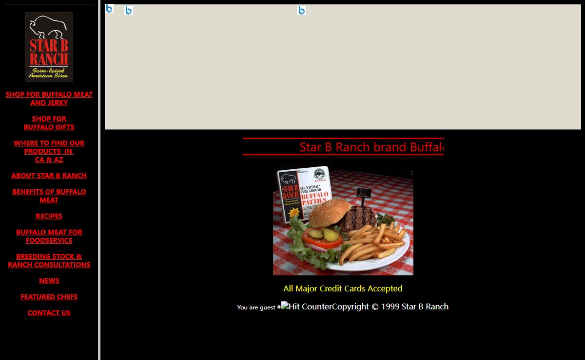 A Star B Ranch BUFFALO MEAT Web Site- Buffalo Burgers, Buffalo Dogs