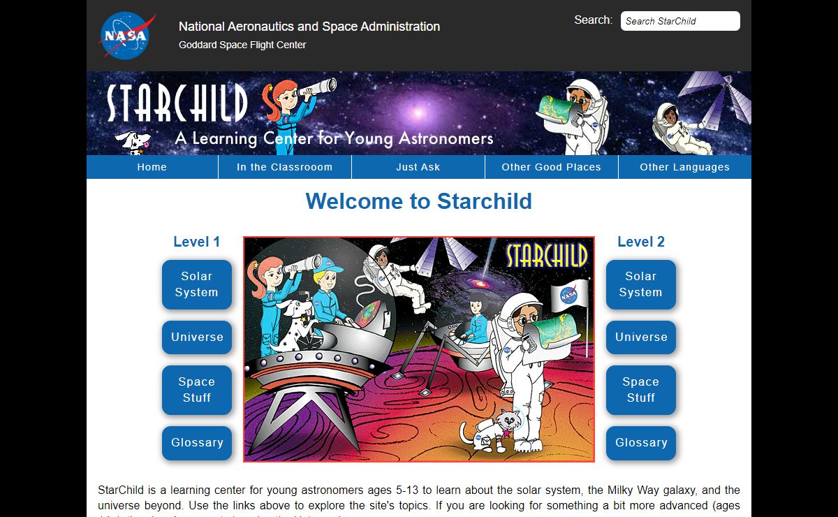 StarChild: A Learning Center for Young Astronomers