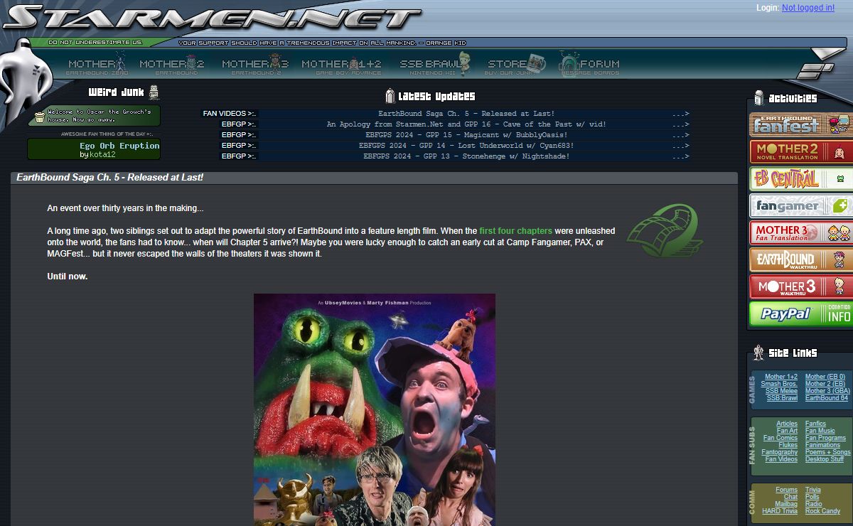STARMEN.NET - EarthBound / Mother 3 Goodness.