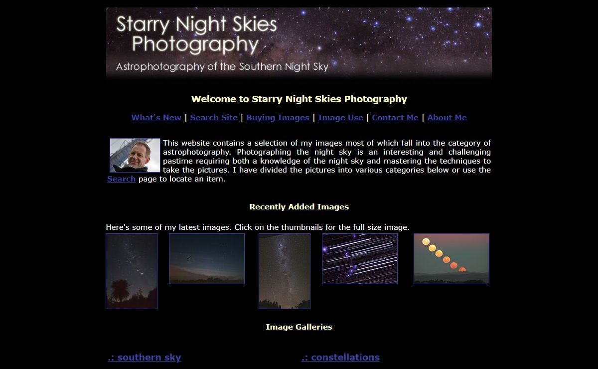 Starry Night Photography - Astrophotography of the Southern Night Sky