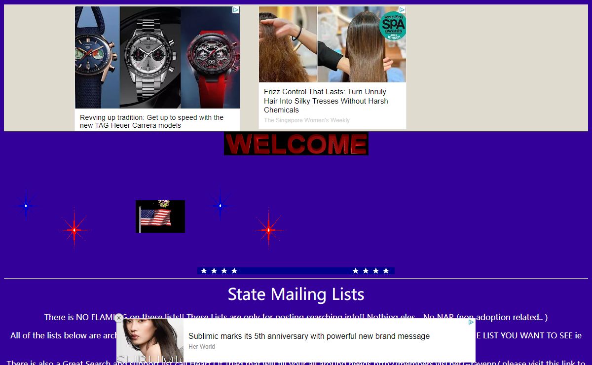State Mailing Lists's page!