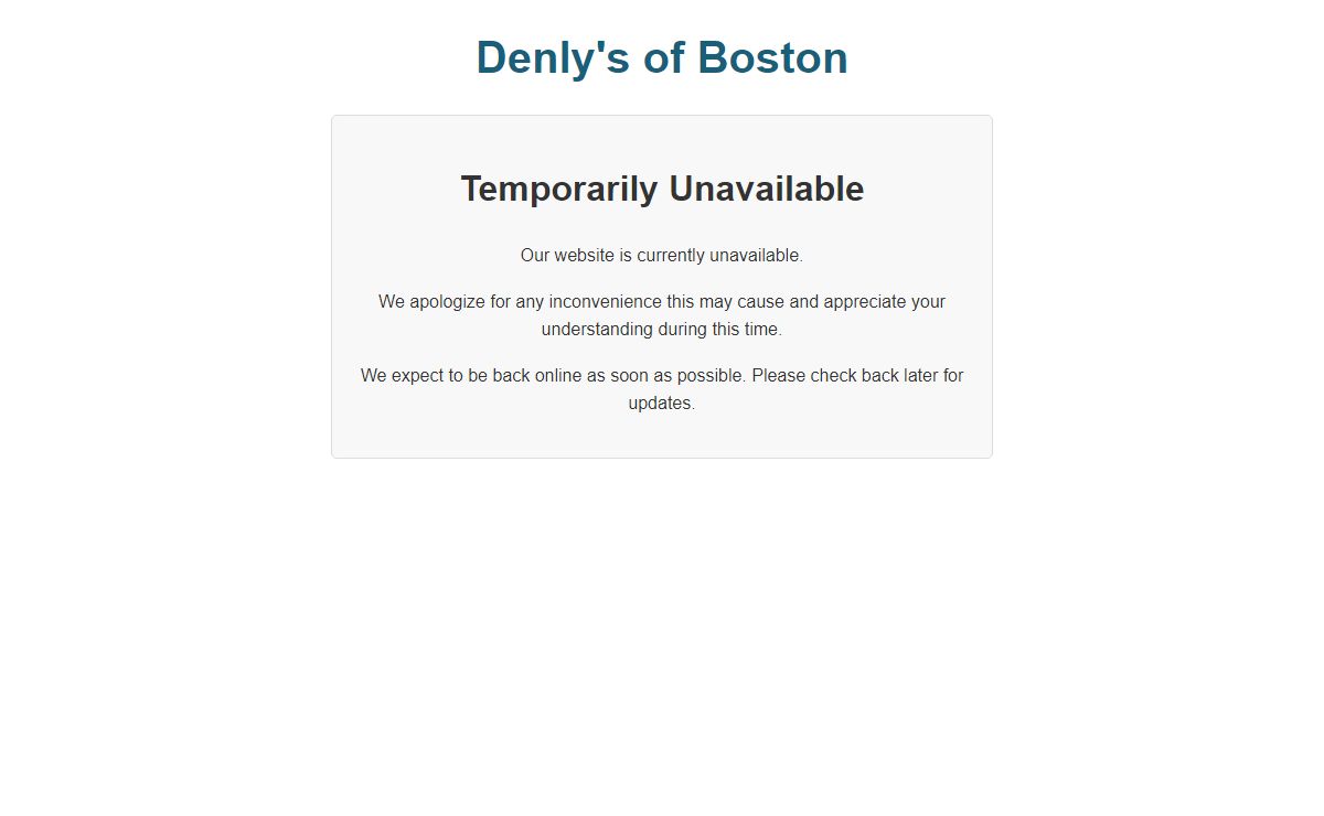 Denly's of Boston - Temporarily Unavailable