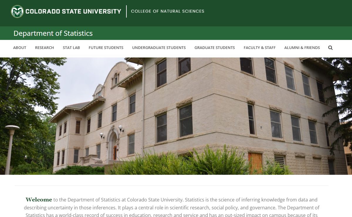 Department of Statistics | CSU – Department of Statistics at Colorado State University