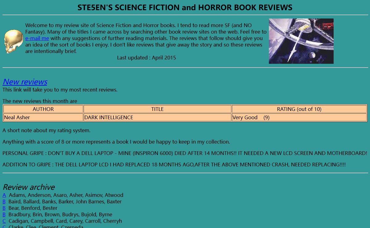 Ste5en's book reviews