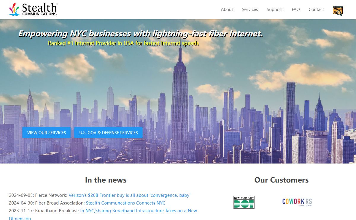 Stealth Communications : Fiber Business Internet in NYC