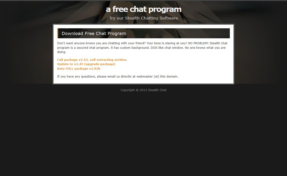 Free Chat Program - Stealth Chat