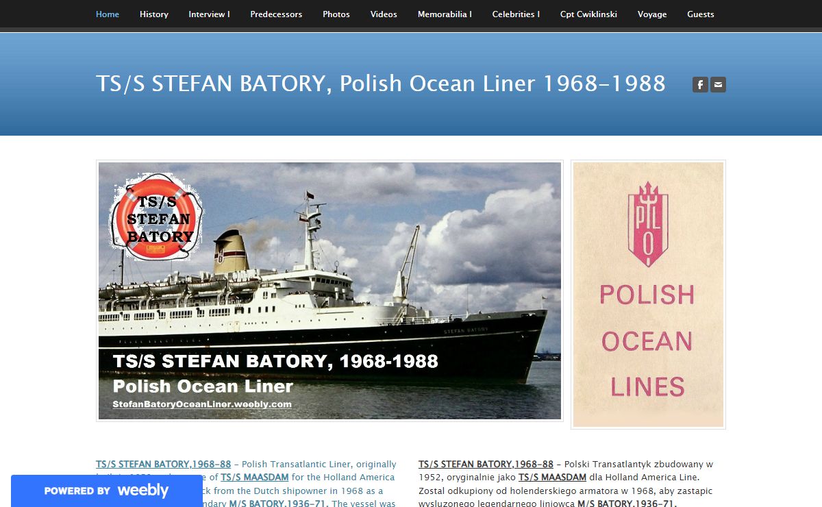 TS/S STEFAN BATORY, Polish Ocean Liner 1968-1988 - TSS STEFAN BATORY, 1968/ 1988 - Polish Ocean Liner/ Polski Transatlantyk