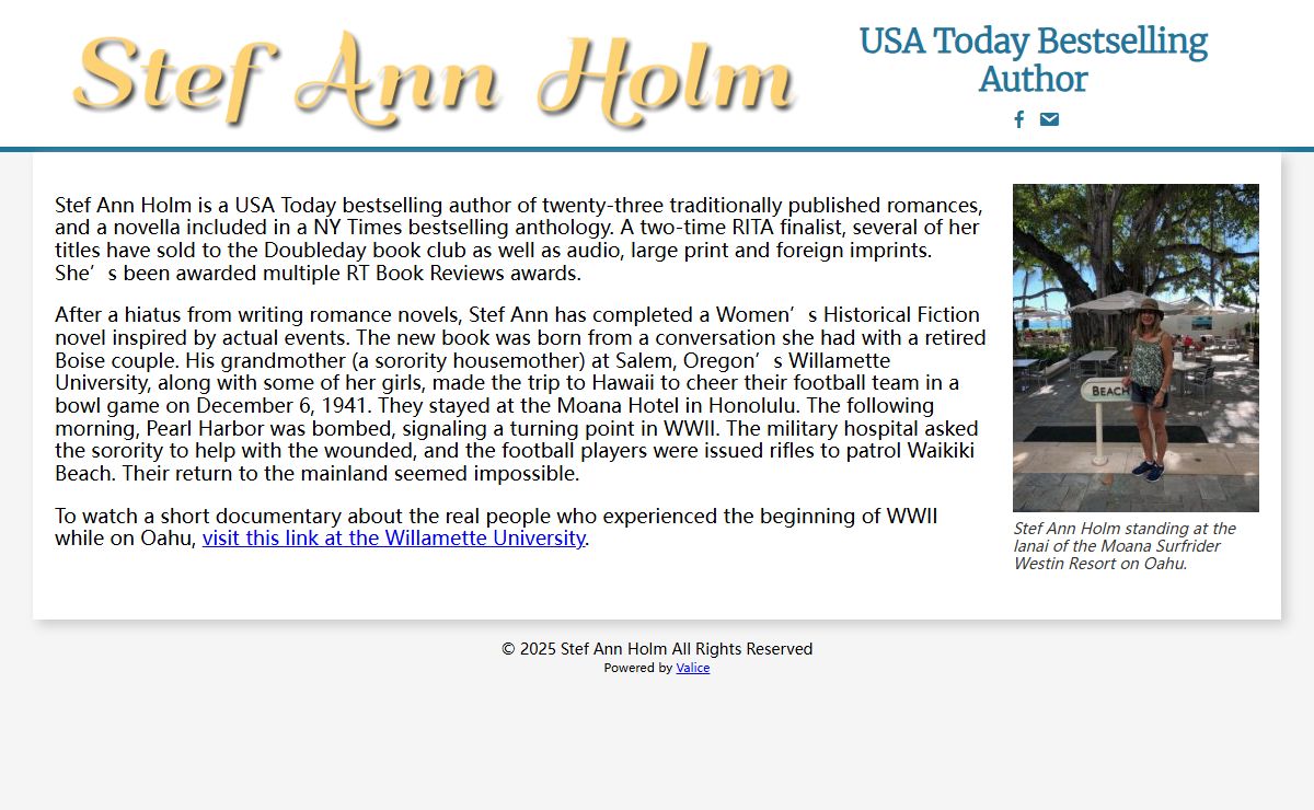 Stef Ann Holm – USA Today Bestselling Author