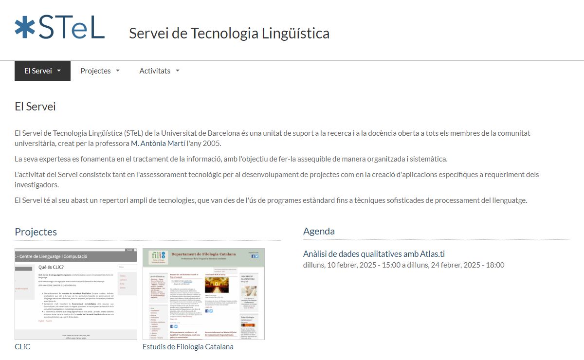 El Servei | Servei de Tecnologia Lingüística