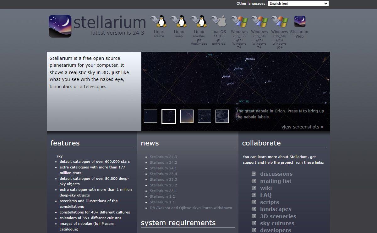 Stellarium Astronomy Software