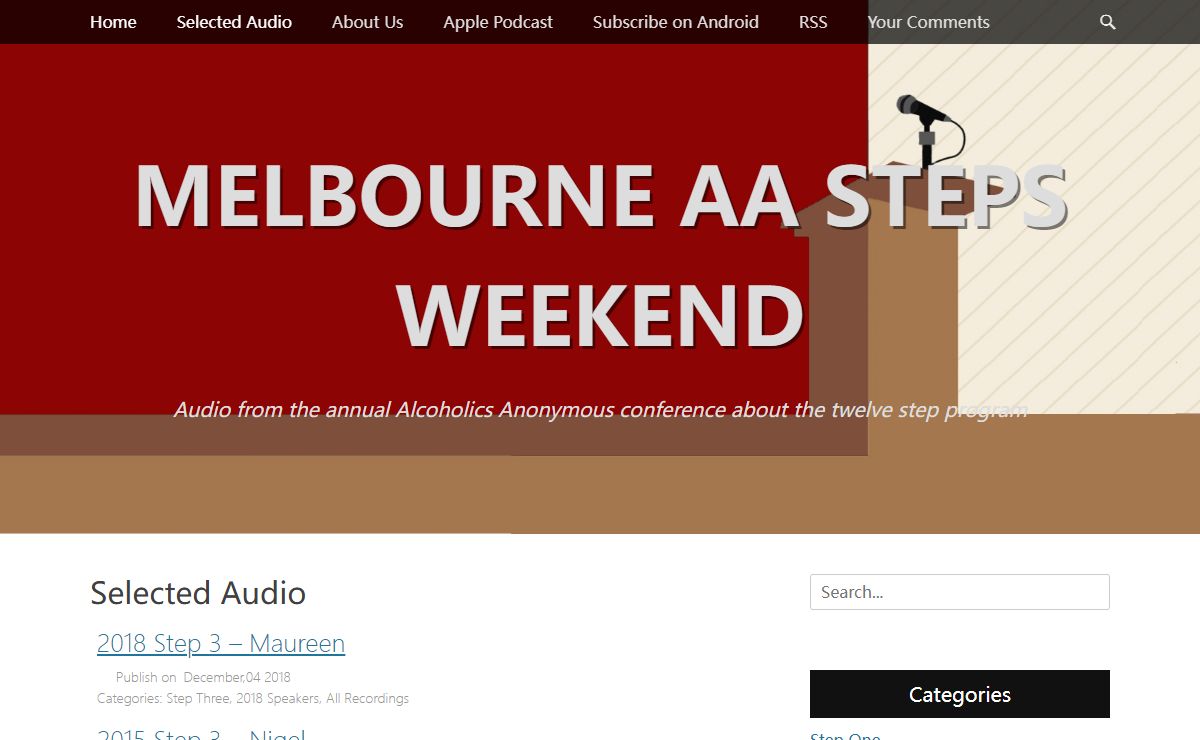 Melbourne AA Steps Weekend – Audio from the annual Alcoholics Anonymous conference about the twelve step program