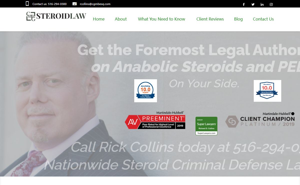 Steroid Criminal Defense Attorney | SteroidLaw.com