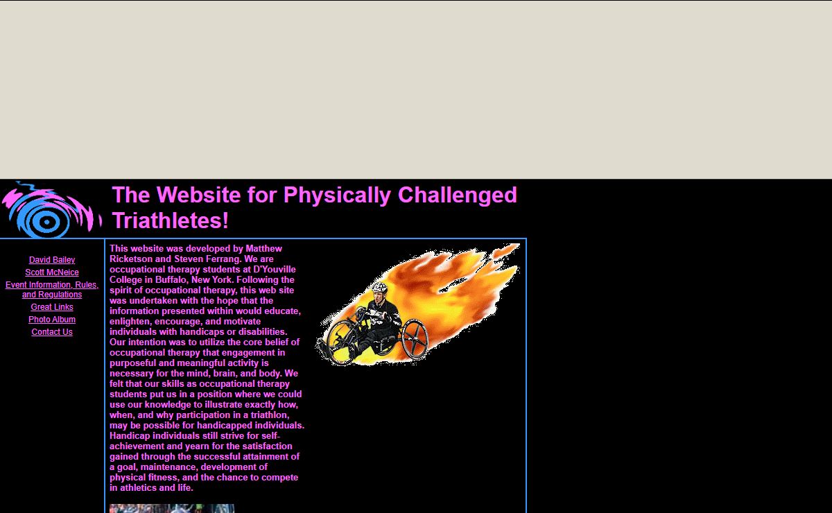 The Website for Physically Challenged Triathletes!