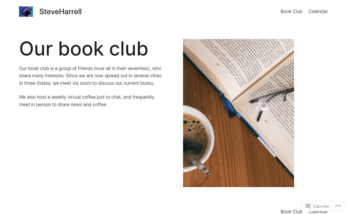 SteveHarrell – book club site