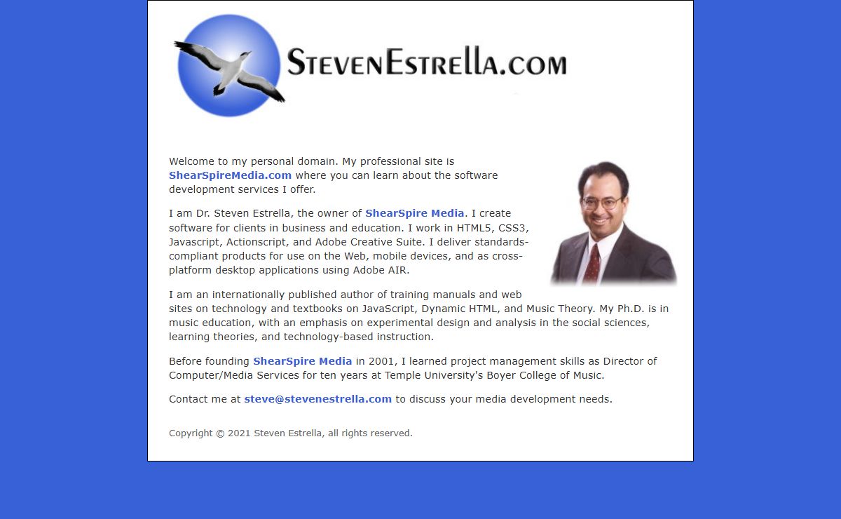 StevenEstrella.com: Interactive Media Development
