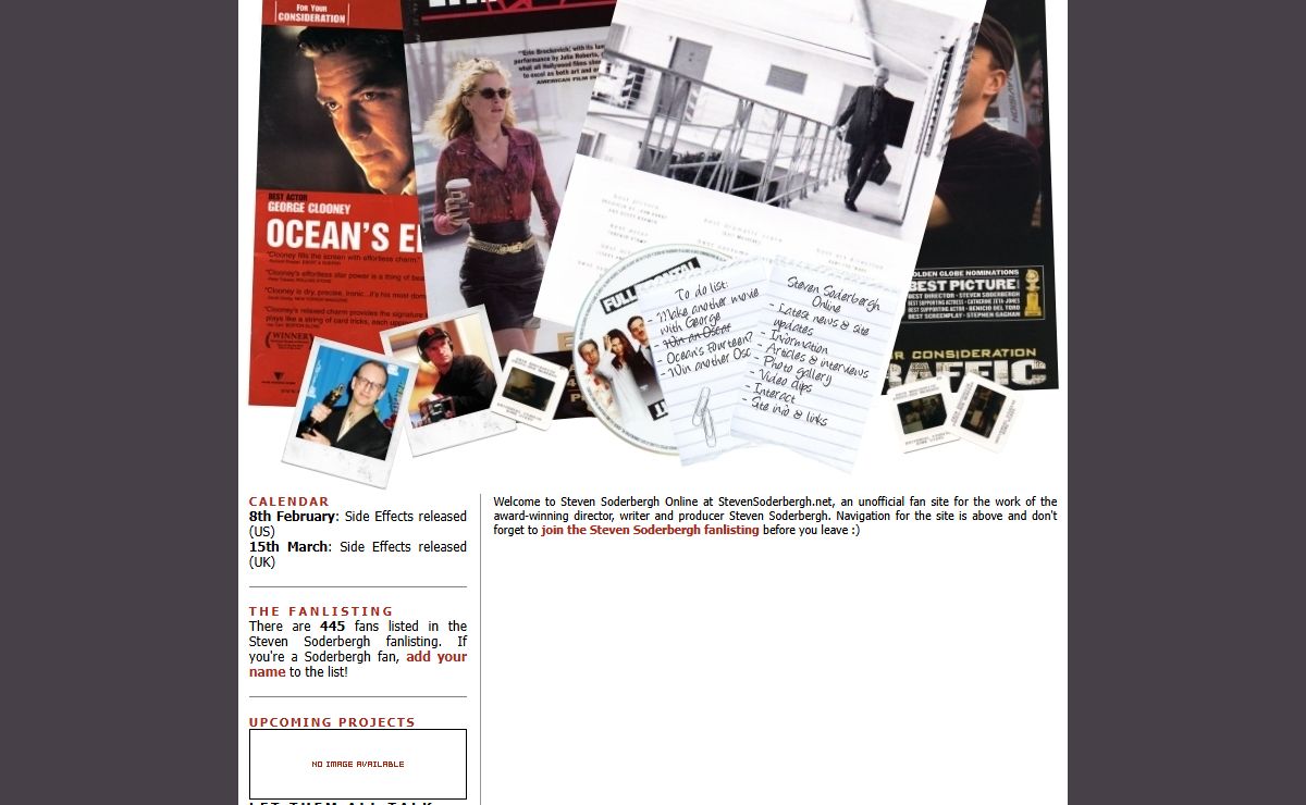 Steven Soderbergh Online     |     StevenSoderbergh.net     |     a Steven Soderbergh fan site