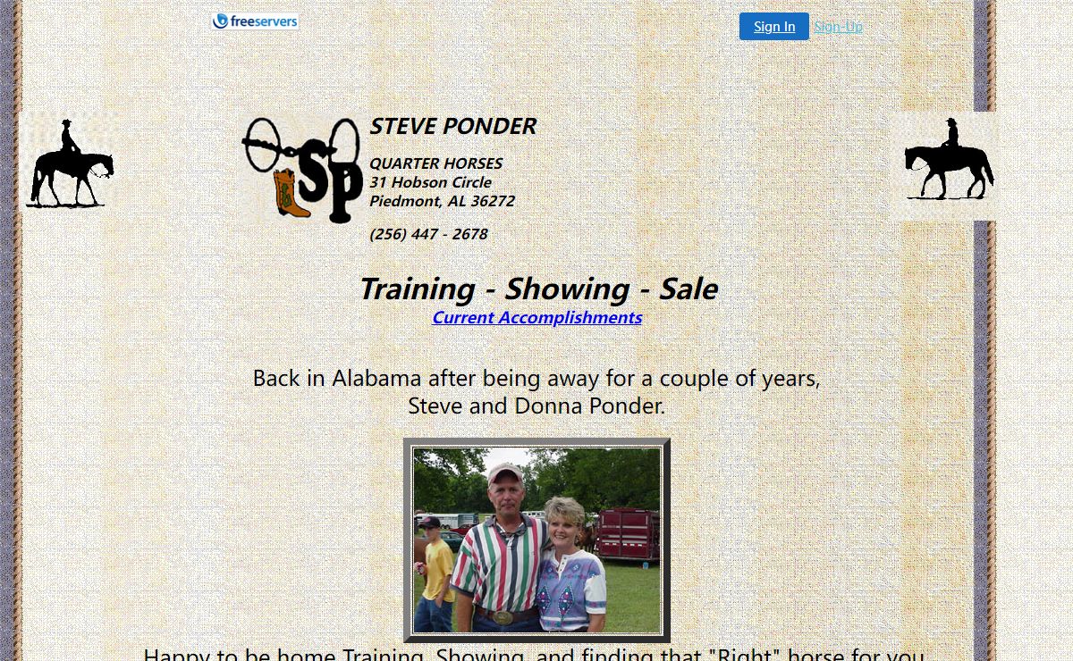Steve Ponder Quarter Horses - Training, Showing, & Sales