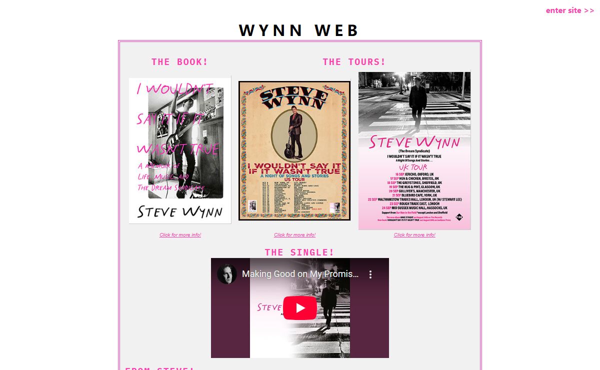 SteveWynn.net | The Official Site of Steve Wynn