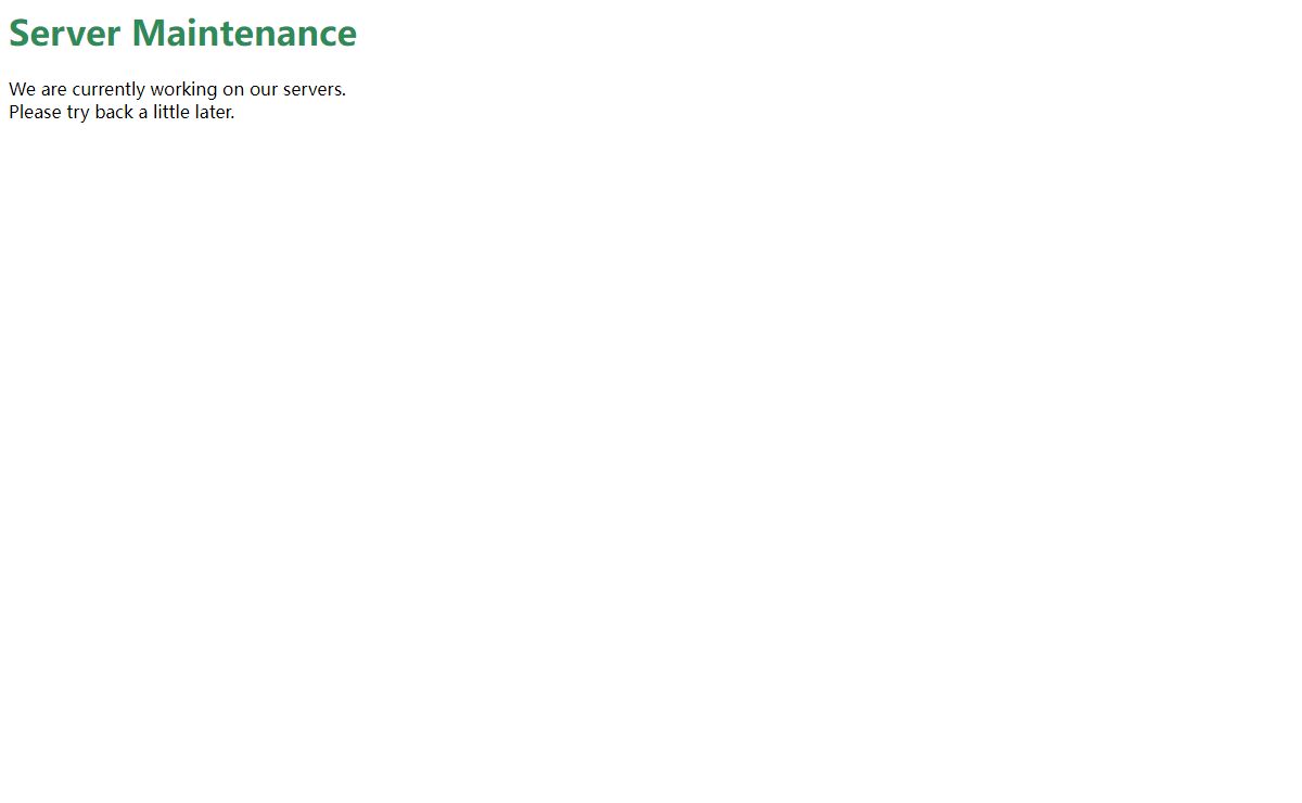 Server Maintenance