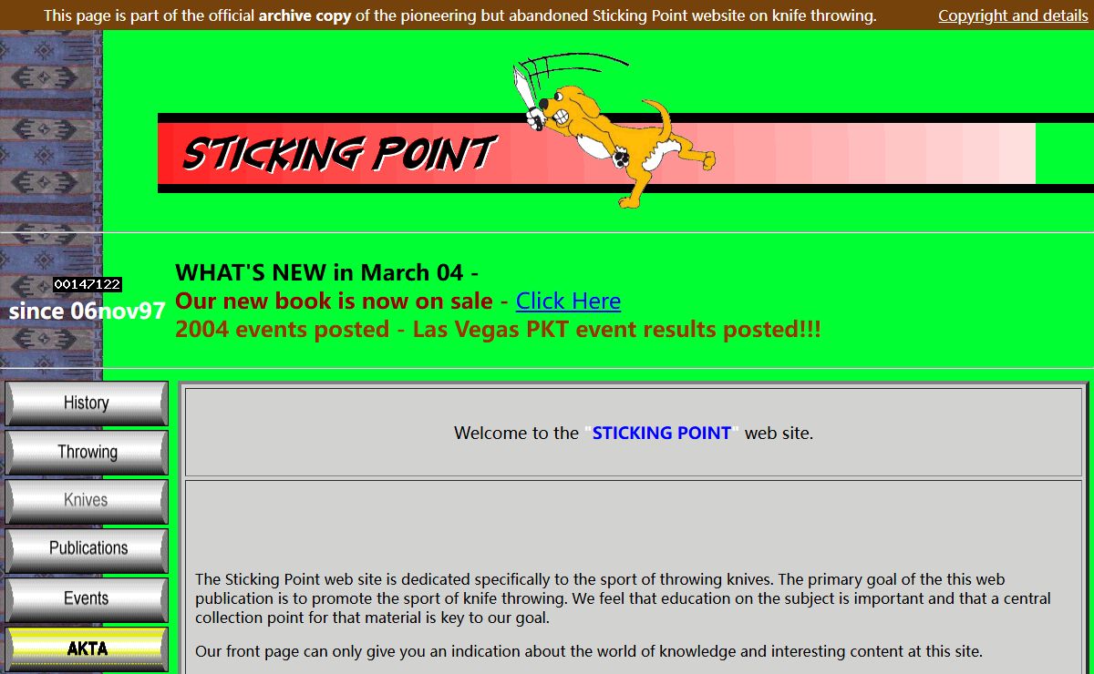 The "Sticking Point" Home Page