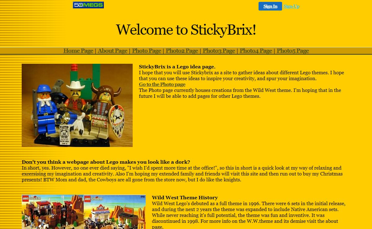 Games Web Page