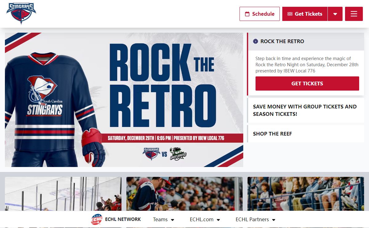 South Carolina Stingrays | North Charleston, SC Professional Hockey