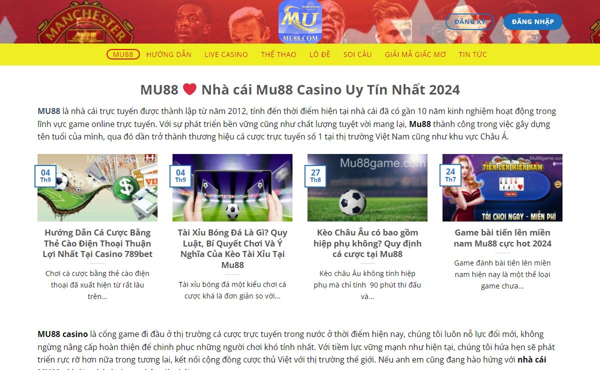 MU88 ❤️️ Nếu không vào được - Hãy vào MU88.TEL