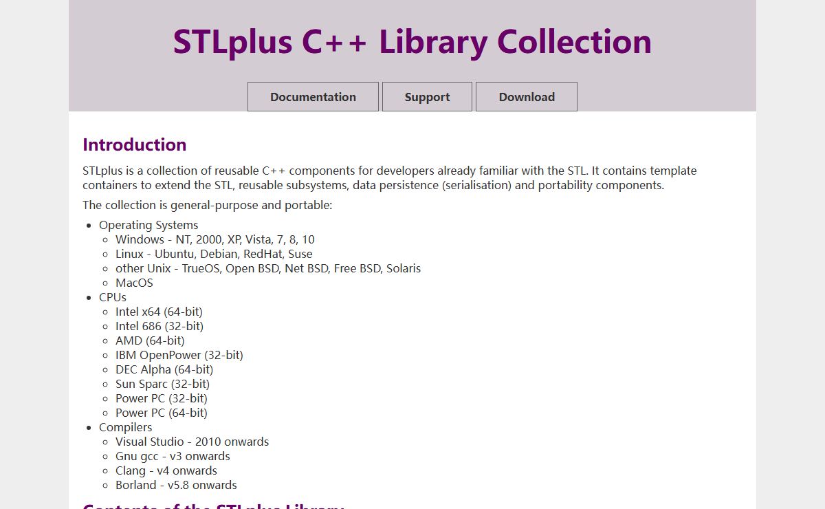 STLplus C++ Library Collection