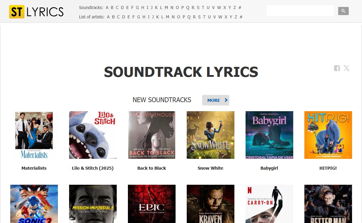 SOUNDTRACK LYRICS – STLyrics