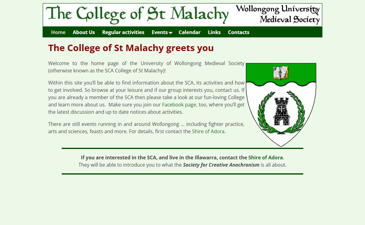College of St Malachy – The SCA at the University of Wollongong