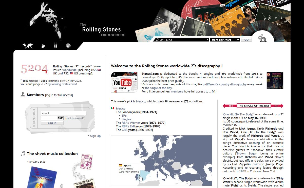 The Rolling Stones worldwide discography • 7" singles and EPs • price guide