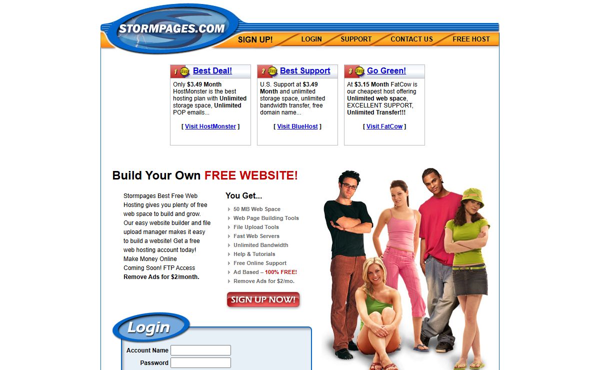 Free Web Hosting by StormPages - Web Sites and Free Pages