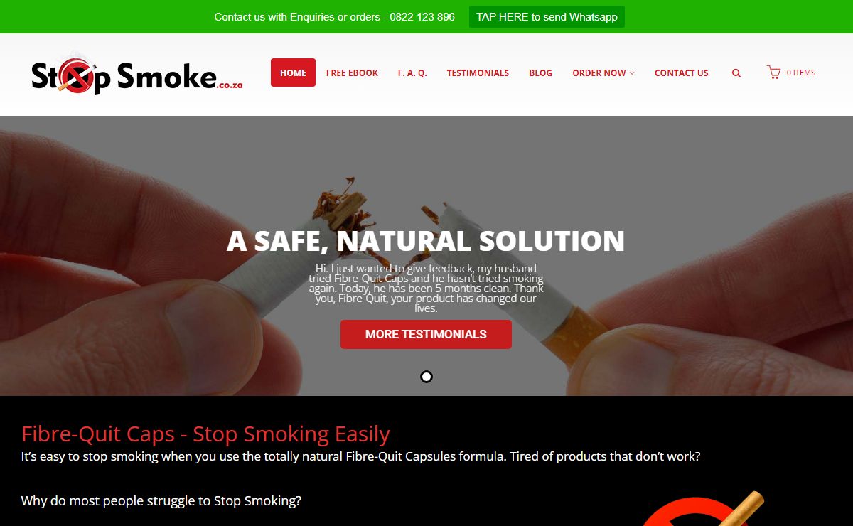 Stop Smoking Easy - with Fibre-Quit Caps