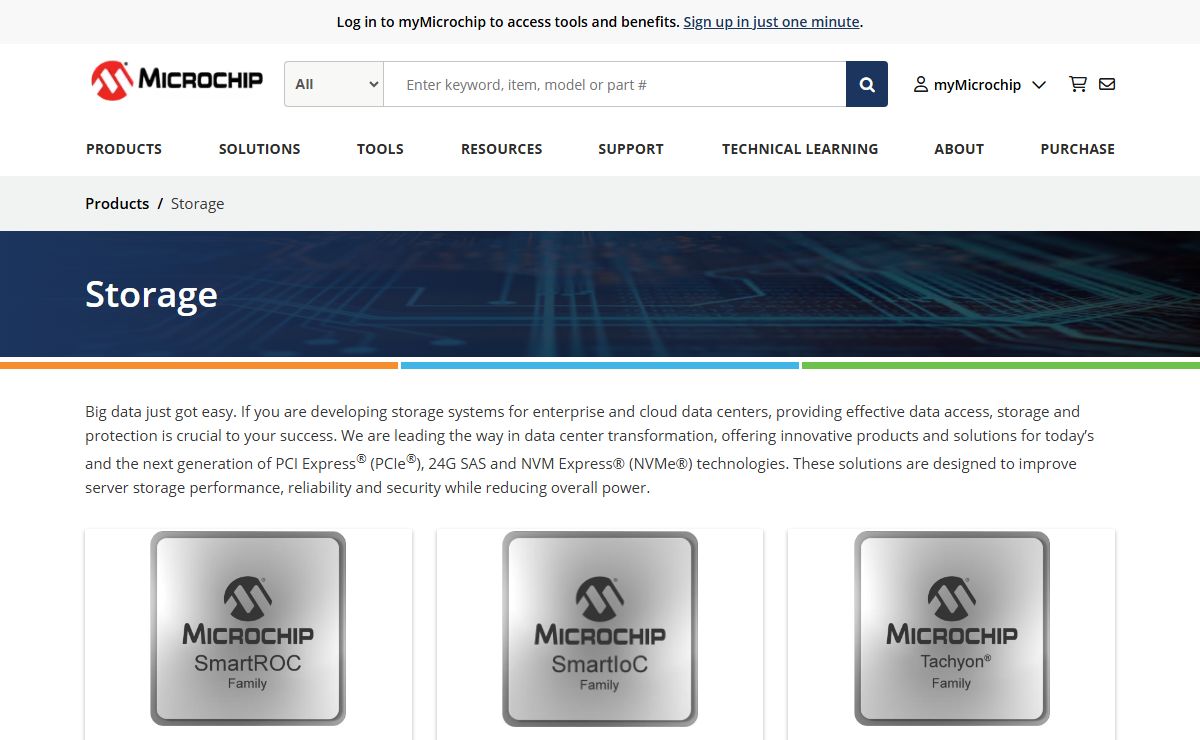 Storage | Microchip Technology