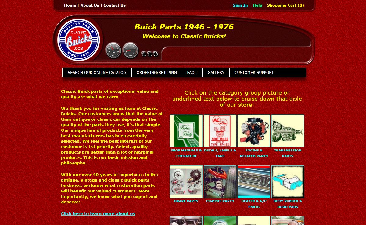 Classic Buick parts, high quality and exceptional value!