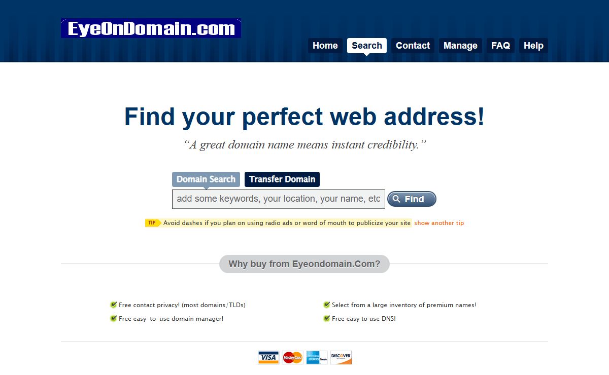 Welcome to Eyeondomain.Com