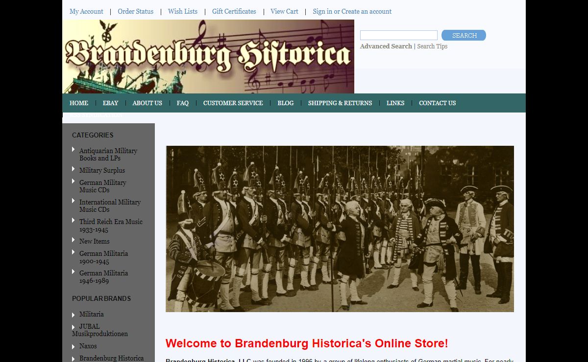 Brandenburg Historica, LLC - Military Music