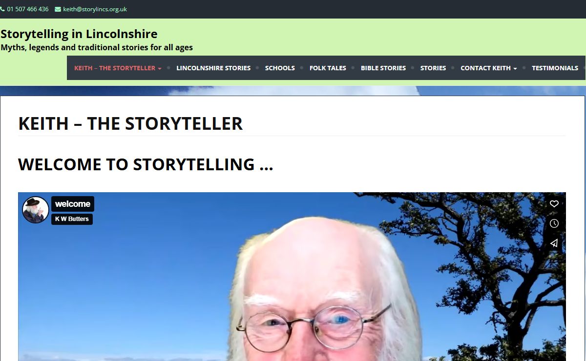 Keith - the Storyteller - Storytelling in Lincolnshire