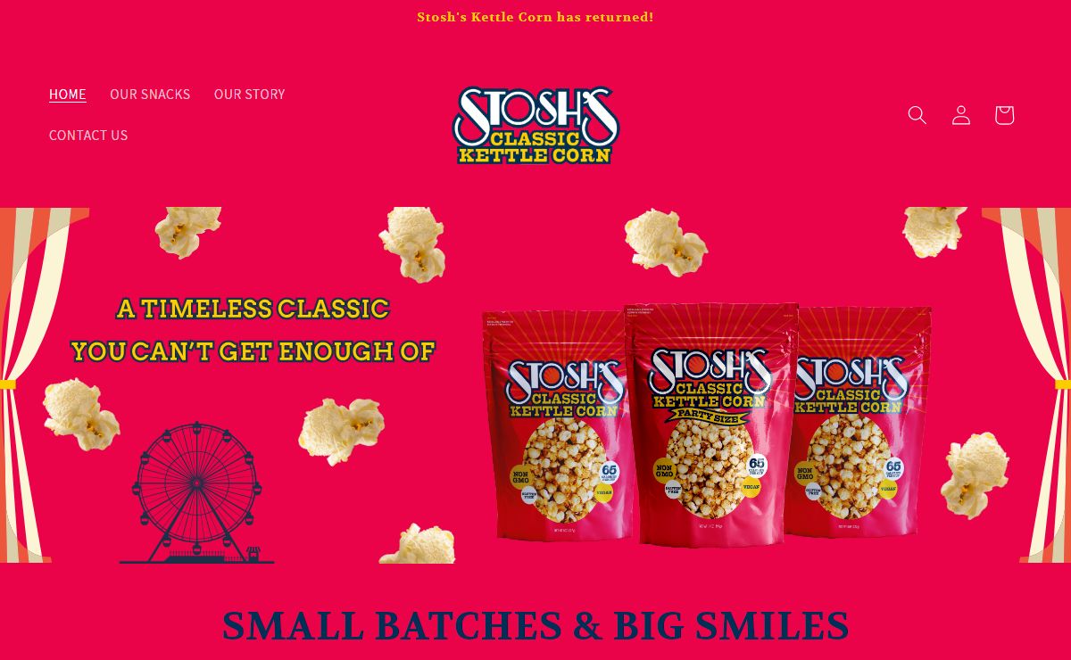 Stosh's All-Natural Kettle Corn | Handmade, Non-GMO, Vegan – Stosh's Kettle Corn