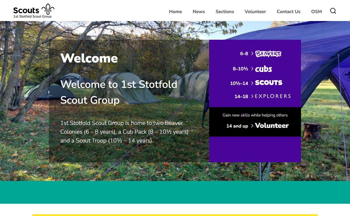 1st Stotfold Scouts – 1st Stotfold Scout Group, Biggleswade and District, Bedfordshire, UK