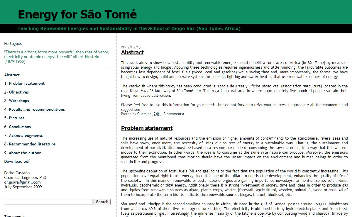 Energy for São Tomé