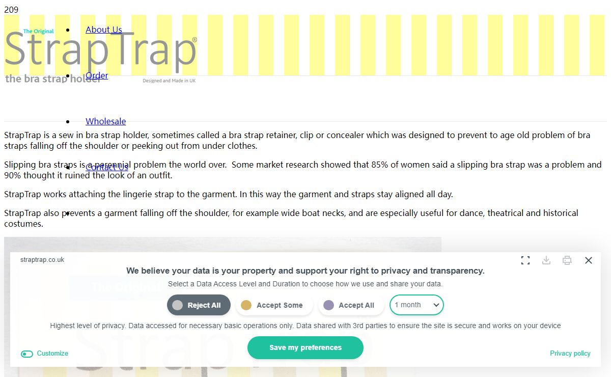 StrapTrap – The Bra Strap Holder