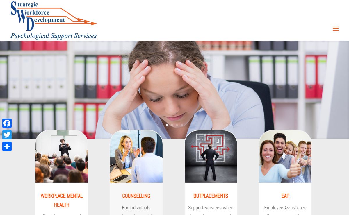 Psychological support services to businesses.