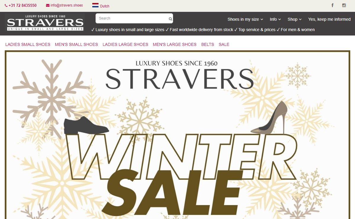 Stravers Luxury Shoes - Shoes in Small and Large Sizes