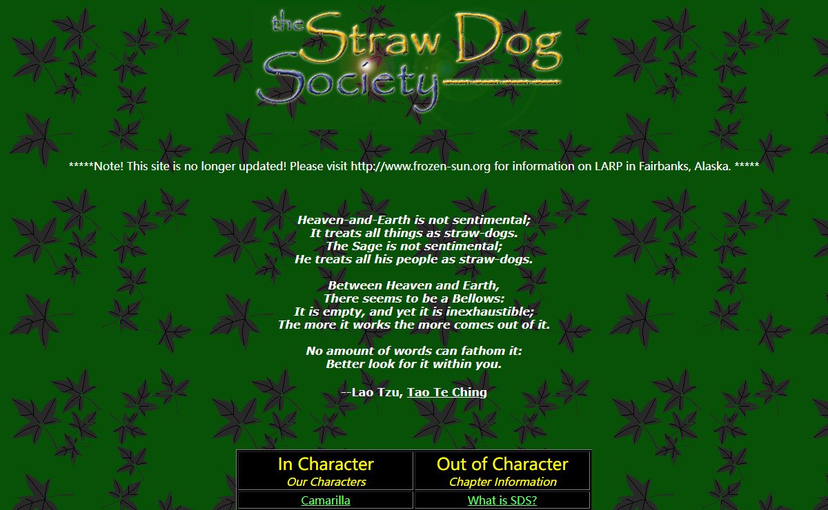 Welcome to The Straw Dog Society