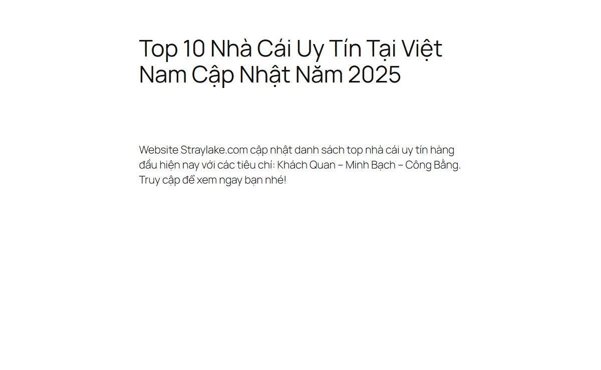 Top 10 Nhà Cái Uy Tín Tại Việt Nam Cập Nhật Năm 2025