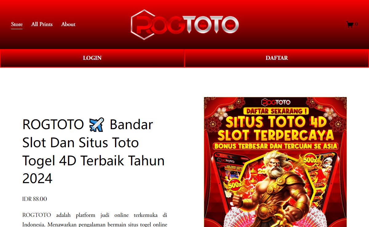 ROGTOTO ✈️ Bandar Slot Dan Situs Toto Togel 4D Terbaik Tahun 2024